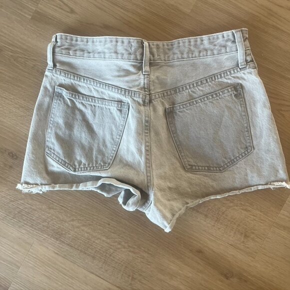 Madewell Relaxed Gray Denim Shorts Gray raw hem 27 - Picture 9 of 9